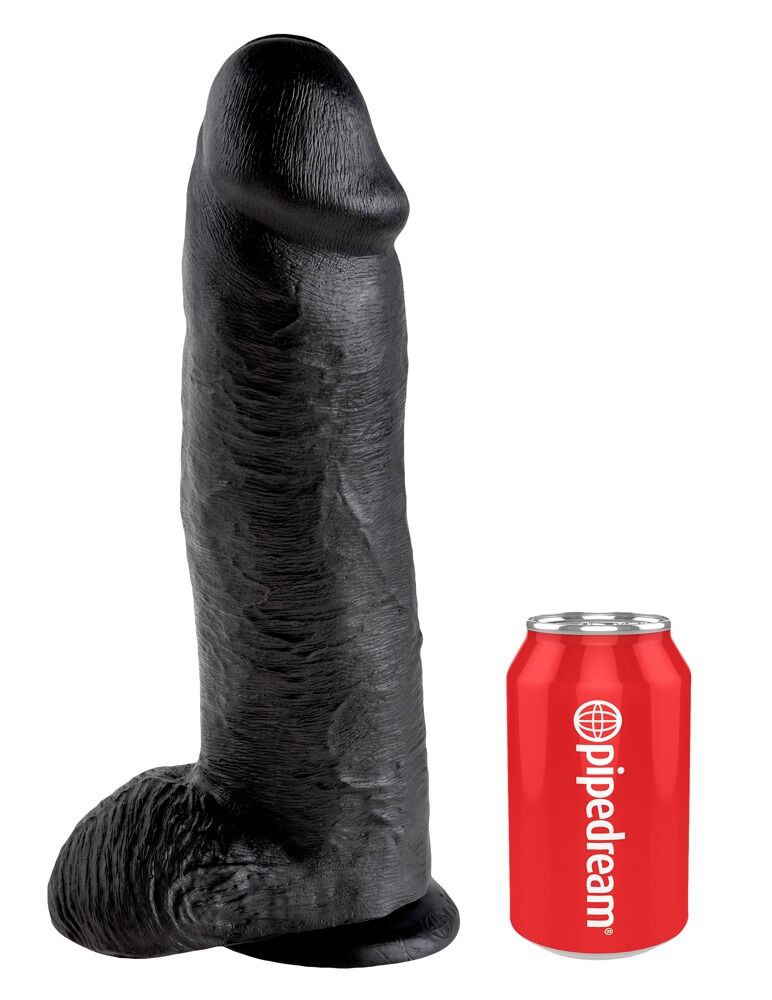 12-Zoll Cock mit Hoden aus Silikon, realistische Sexspielzeug von PPH Onlinehandel, detailreiche Oberfläche und natürliche Form.