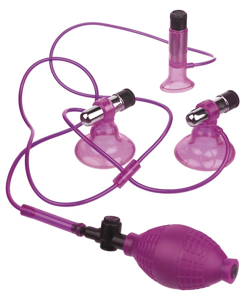 Vibrierende Triple Sucker von PPH Onlinehandel, drei flexible Saugnäpfe für intensiven Spaß, auf glattem Untergrund angebracht.