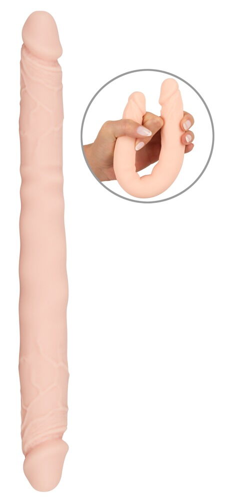 Doppelter Dildo von PPH Onlinehandel, realistische Oberfläche und flexible Form, für intensive sexuelle Erfahrungen.