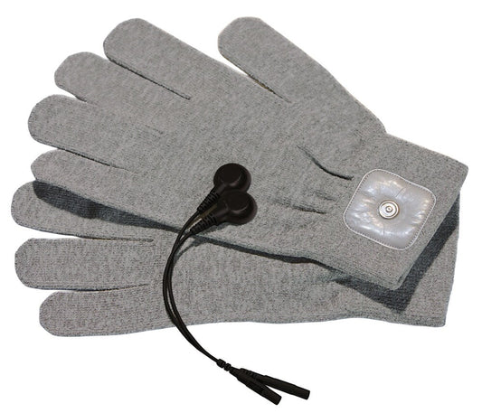 Paar magische Handschuhe von PPH Onlinehandel, weiche Stoffhandschuhe für kalte Tage, Nahaufnahme, grau, bequem und warm.