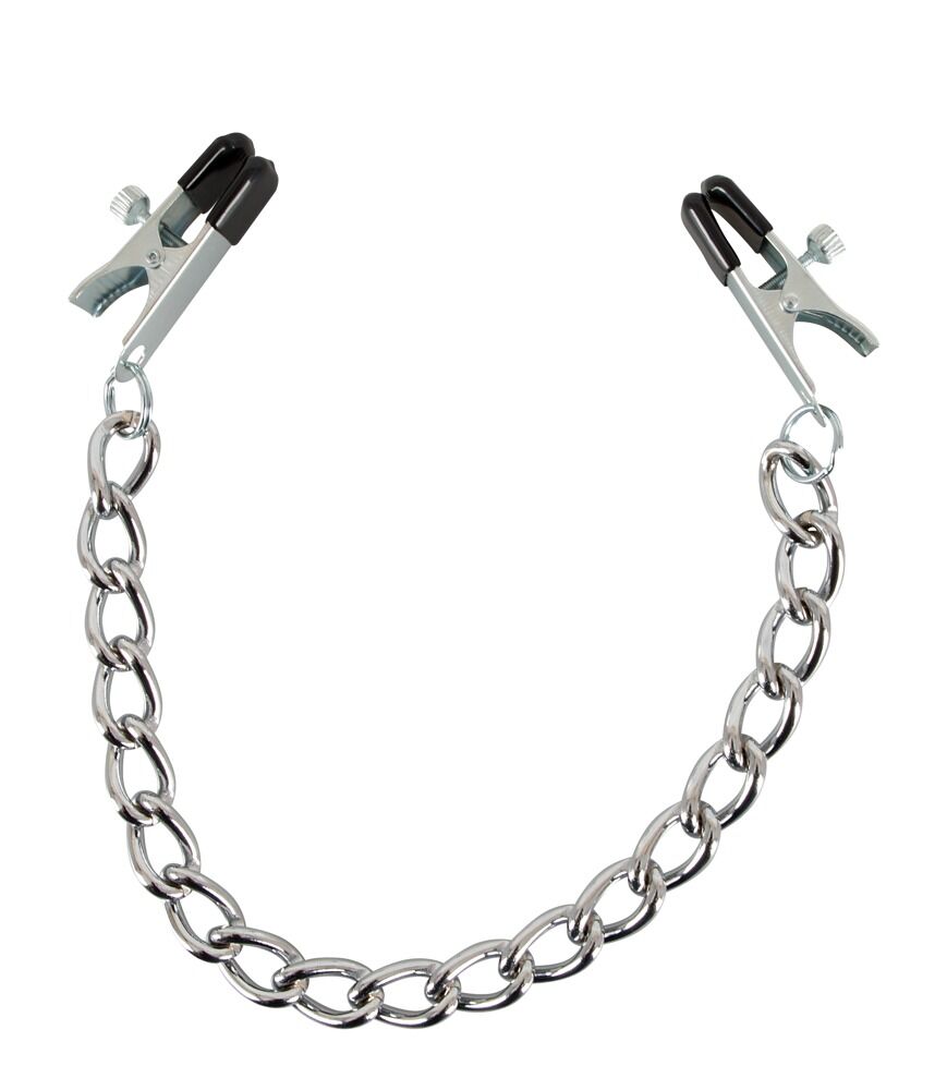 Halskette mit Klemmen von PPH Onlinehandel, detailreiche Kette mit metallischen Klemmen, sichtbar auf einem neutralen Hintergrund