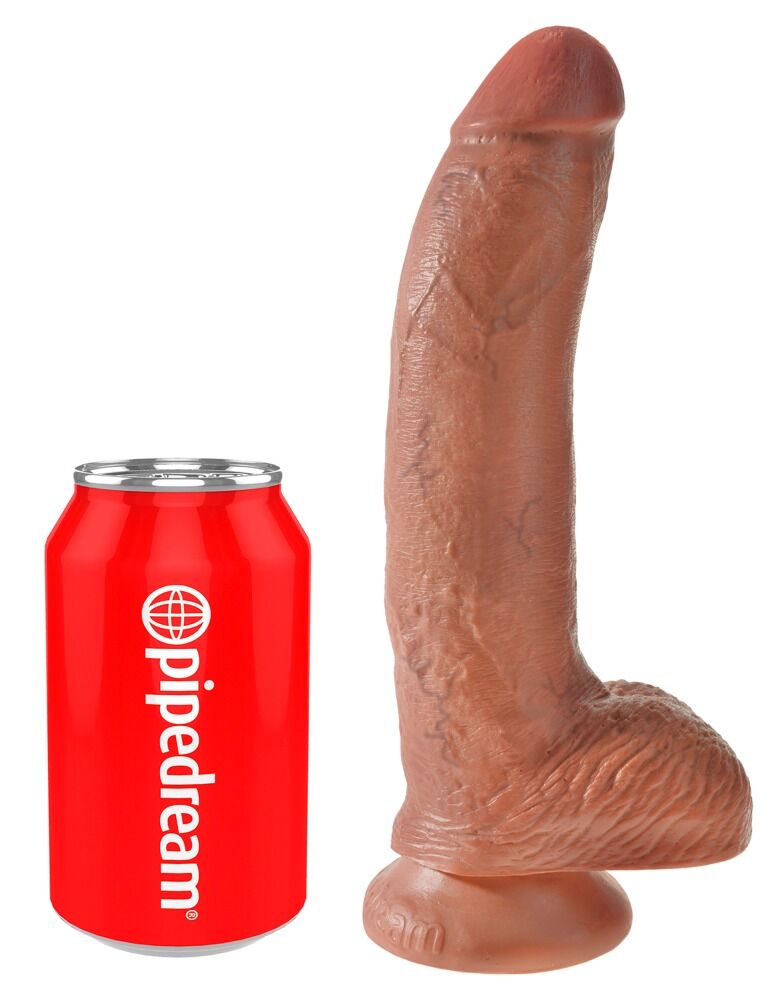 Realistischer 9-Zoll Cock mit Hoden, PPH Onlinehandel, detailreiche Silikon-Form für angenehmes Gefühl