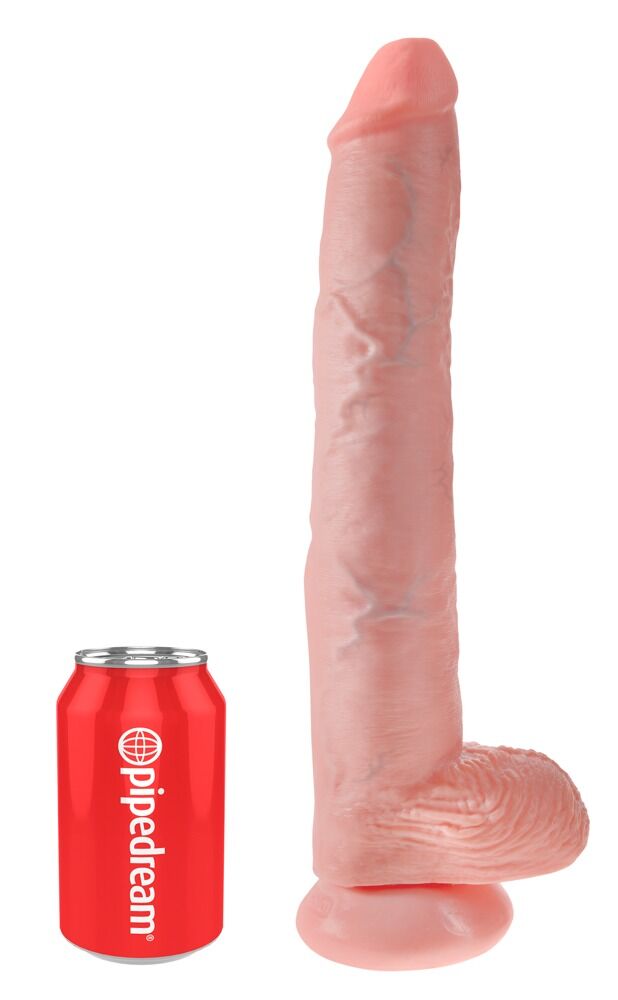 14-Zoll Cock mit Hoden, realistische Silikonvagina, von PPH Onlinehandel, detailreiche Textur, für sinnliches Erlebnis