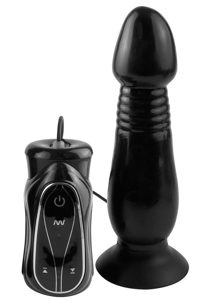 Vibrations- und Thruster-Gerät von PPH Onlinehandel, schwarzes Kunststoffgehäuse, zeigt Bedienknöpfe und vibrierende Oberfläche