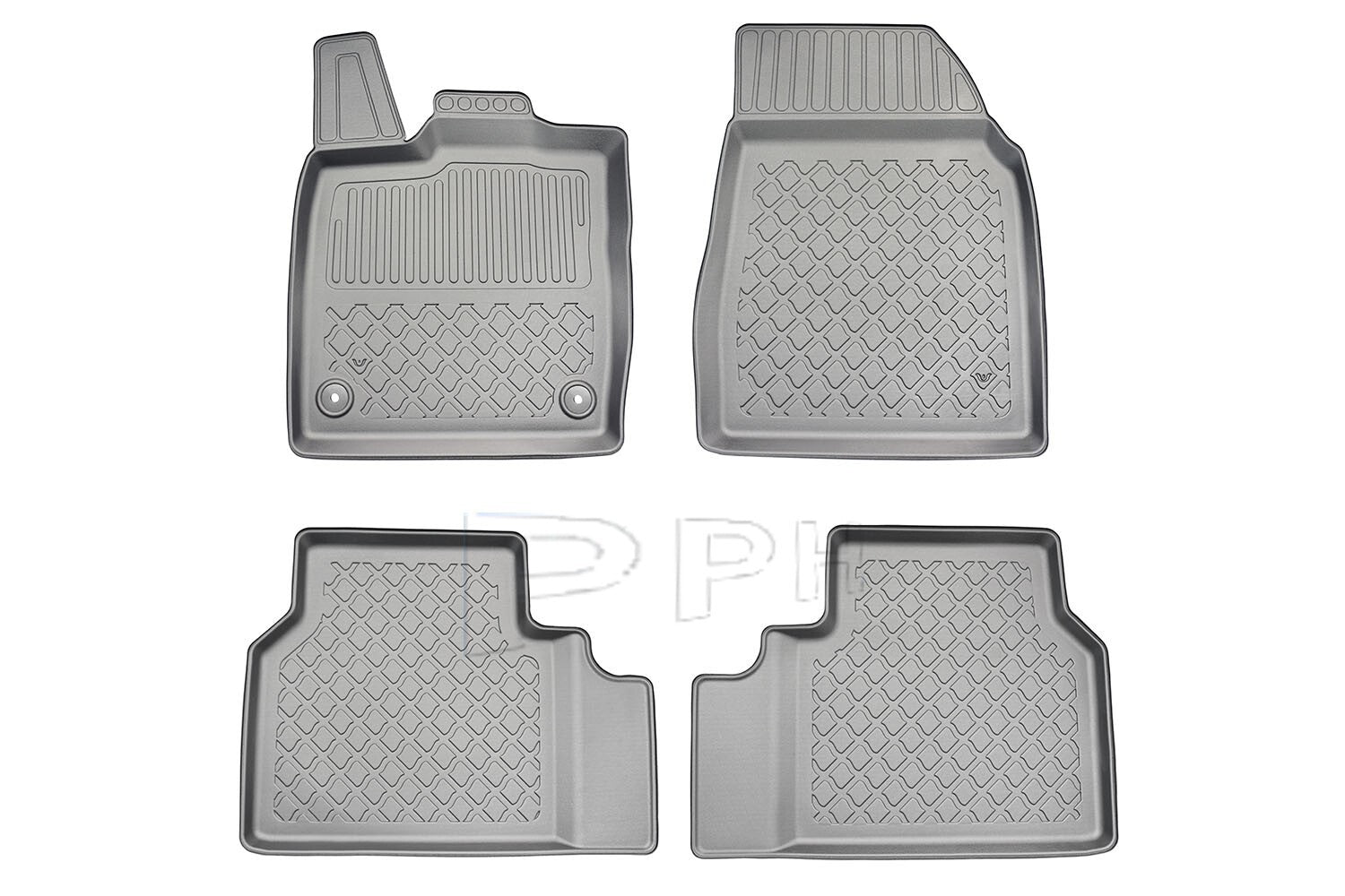 Gummierte Fußmatten Premium Schalenmatten für Ford Explorer VI ab 20244