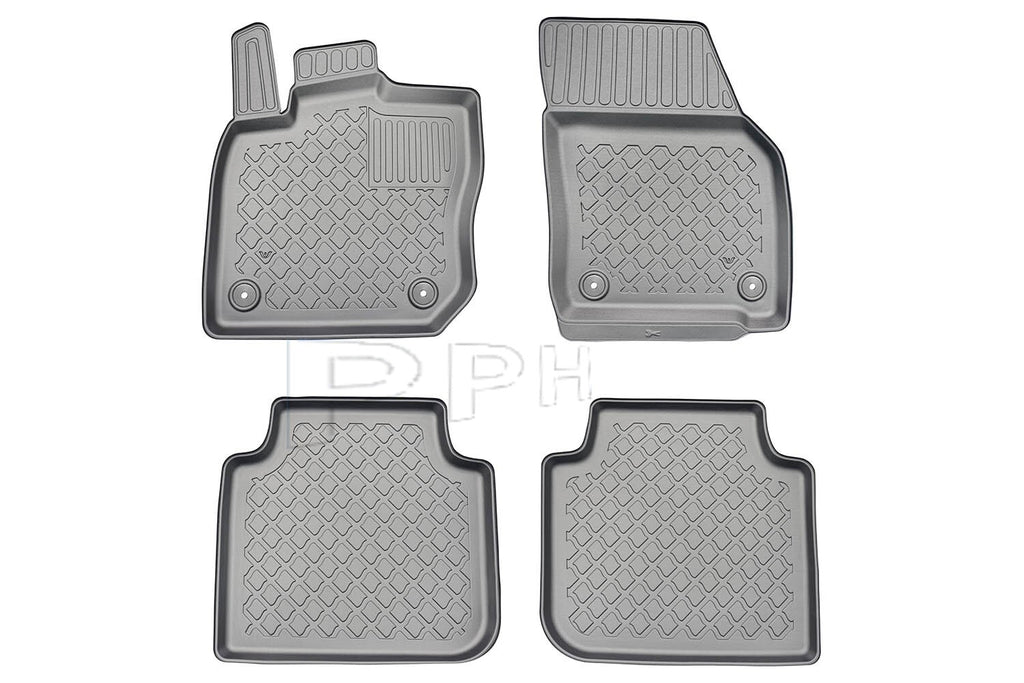 Gummierte Fußmatten Premium Schalenmatten für Skoda Kodiaq II todoterreno ab 234