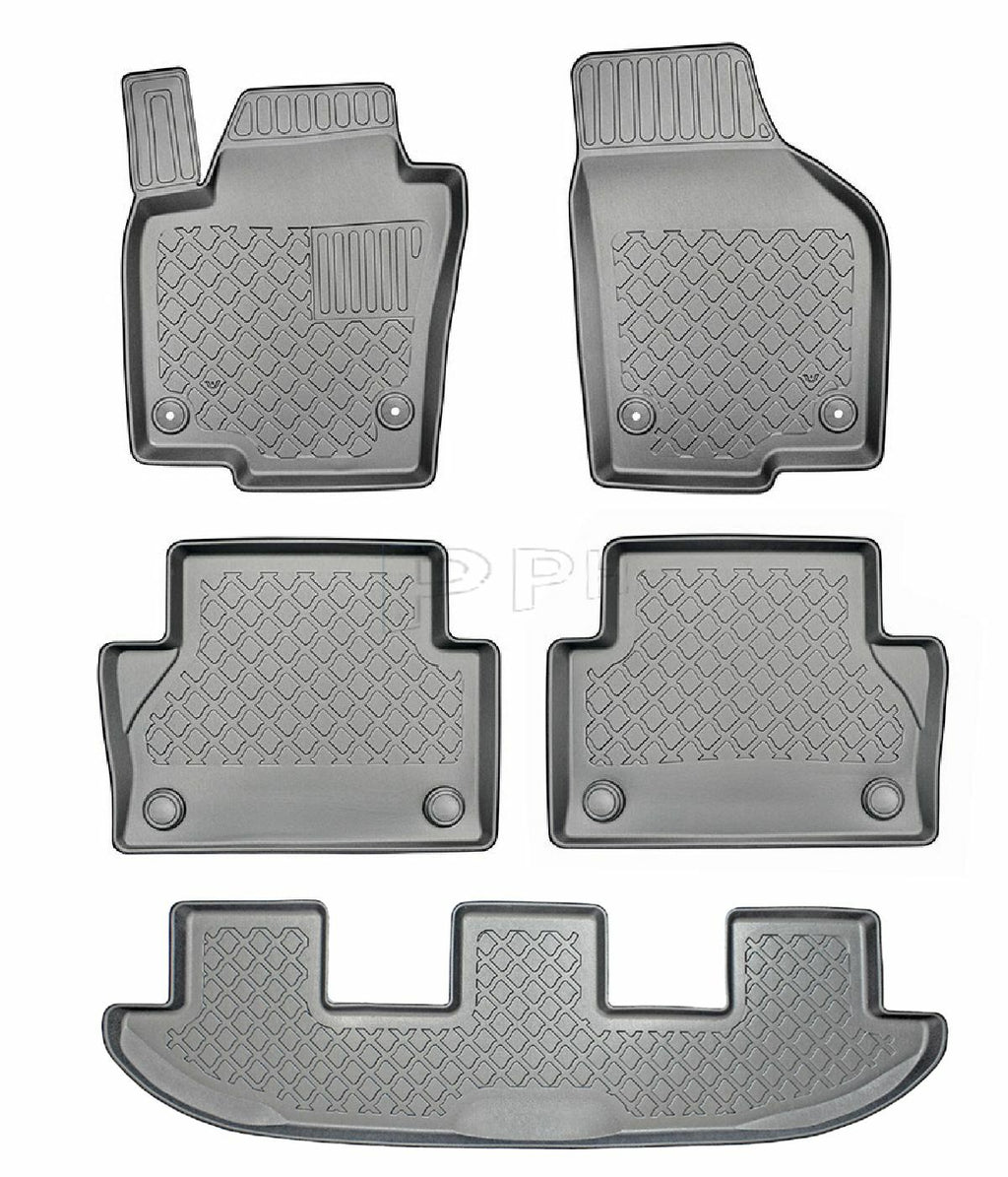 Gummierte Fußmatten Premium Schalenmatten für VW Sharan 2 II (7 Sitzer) ab 2010-0