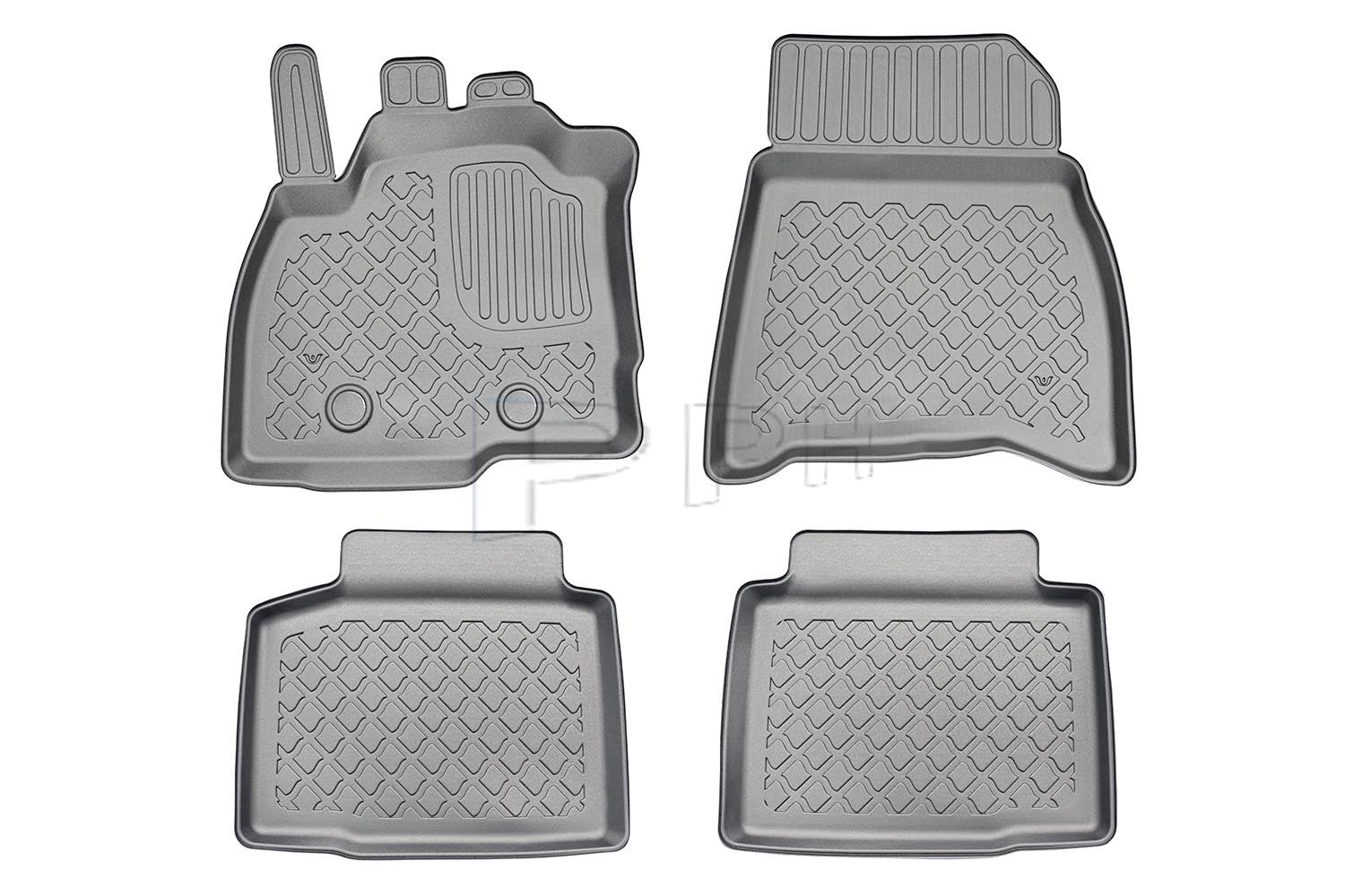 Gummierte Fußmatten Premium Schalenmatten für Dacia Bigster Mild Hybrid ab 2025-5