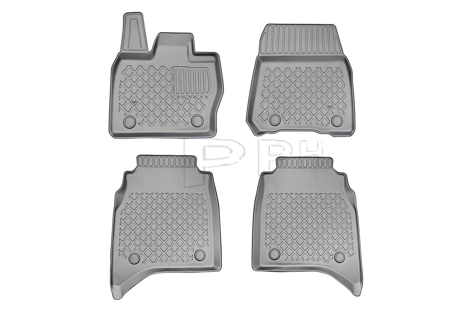 Gummierte Fußmatten für Range Rover v (L460) ab 2021 5Sitze / Langer Radstand4